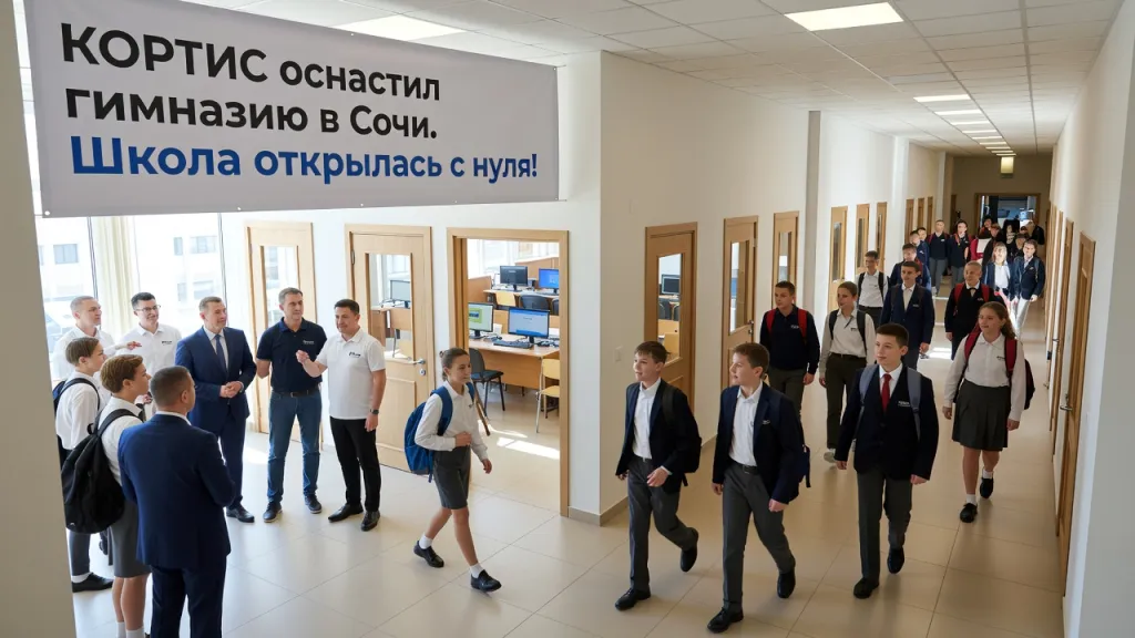 КОРТИС оснастил гимназию в Сочи. Школа открылась с нуля!